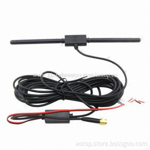 2014 Newest Car Digital TV Antenna, Supports More 30dB, VHF/UHF Frequency Range, Interface Optional